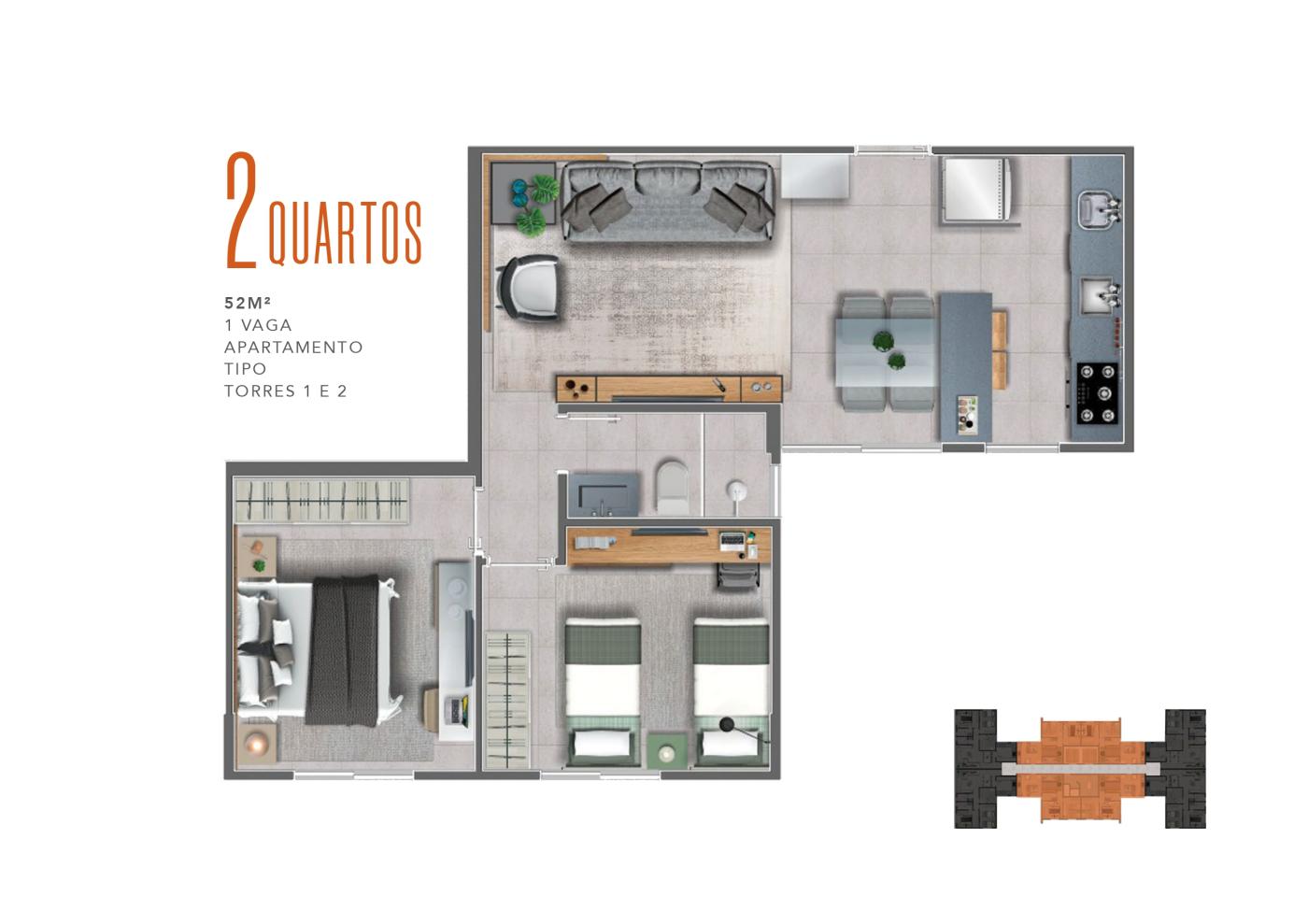 Apartamento, 2 quartos - Foto 22