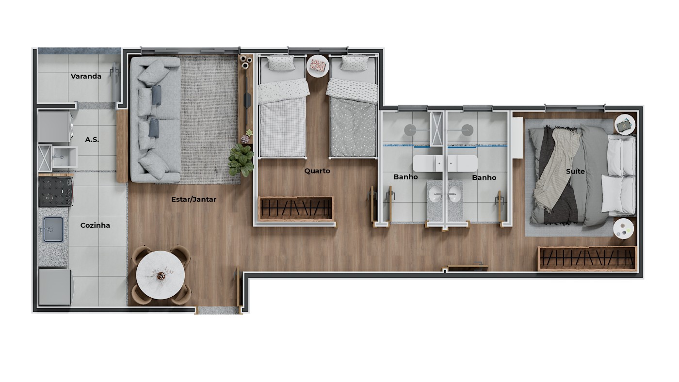 Apartamento, 2 quartos - Foto 29