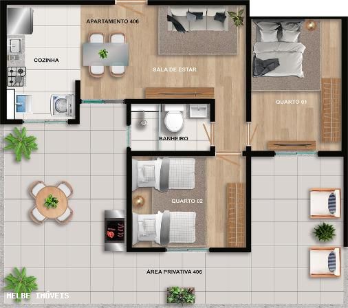 Apartamento, 2 quartos - Foto 19