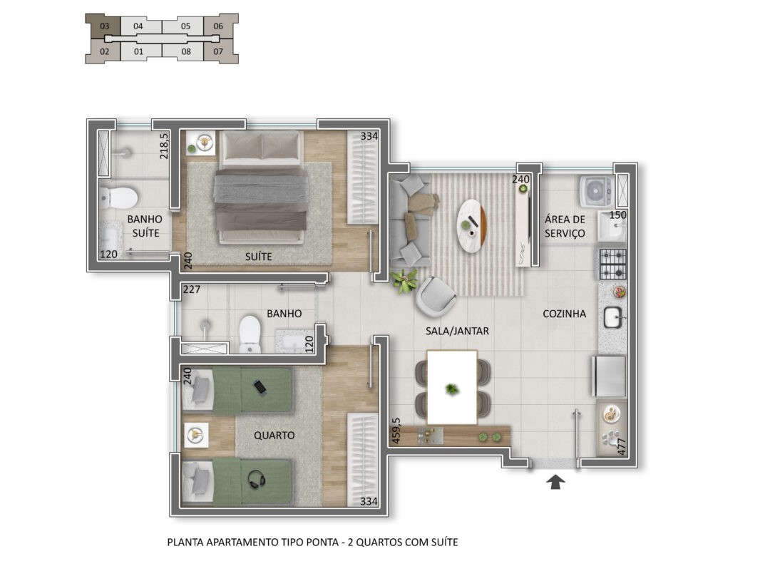 Apartamento, 2 quartos - Foto 13