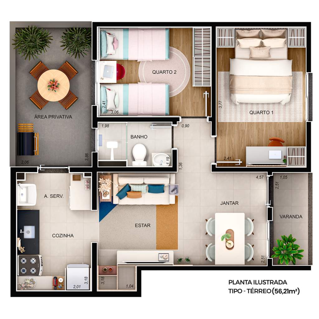 Apartamento, 2 quartos - Foto 10